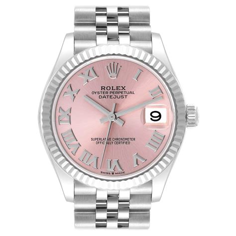 white gold rolex pink face|Rolex lady datejust pink.